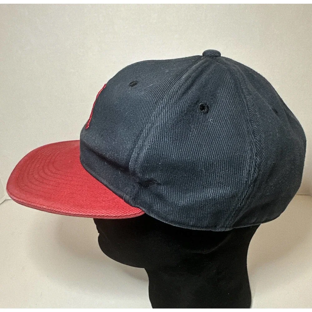Air Jordan Jumpman 7 1/4 Fitted Baseball Hat Cap Black Red Bill